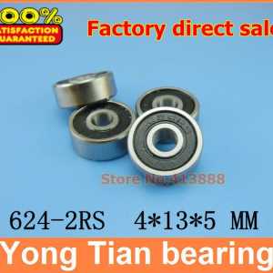 500pcs free shipping double Rubber sealing cover deep groove ball bearing 624-2RS 4*13*5 mm