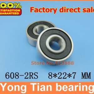 1000pcs/lot free shipping Wholesale deep groove ball bearing double rubber sealing cover 608-2RS  mm