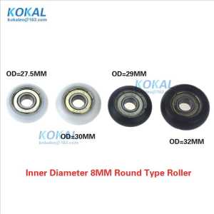 [R-ID8]High quality 608ZZ coated POM PA bearing roller Round Type window door hanging wheel 0827 0829 0830 0832R Round Roller