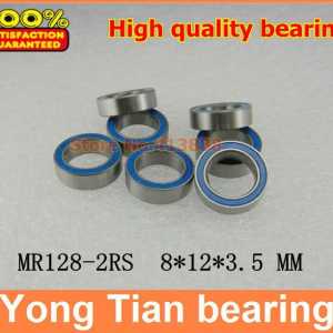 NBZH sale price 500pcs/lot  blue double rubber sealing cover miniature deep groove ball bearing MR128-2RS 8*12*3.5 mm
