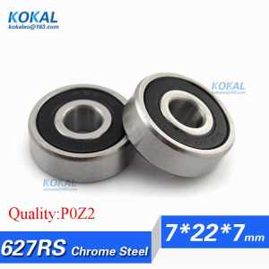 [C627RS-P2]Free Shipping 10pcs chrome steel Gcr15 ABEC-5 double rubber cover ball bearing 627RS 627-2RS 7*22*7mm