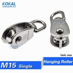 [S-M15] 2pcs/lot 304 stainless steel Hanging door glass window rail U/V Groove steel Synchronous belt bearing wheel pulley