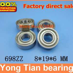 500pcs free shipping thin wall deep groove ball bearing 698ZZ 8*19*6 mm