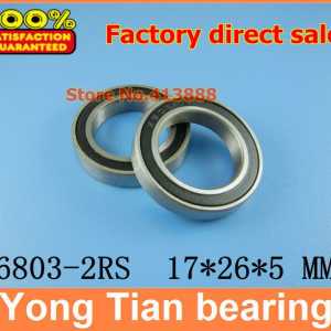 500pcs Free Shipping SUS440C environmental corrosion resistant stainless steel bearings (Rubber seal cover) S6803-2RS 17*26*5 mm