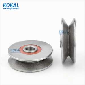 [V0840-12NJ] 1PCS high quality V/U steel U groove type guide rail track pulley rail flute chrome steel bearing wheel 0840UU