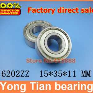 100pcs/lot free shipping Wholesale Miniature deep groove ball bearing 6202ZZ 15*35*11 mm