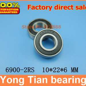 500pcs free shipping The Rubber sealing cover  Thin wall deep groove ball bearings 6900-2RS 10*22*6 mm