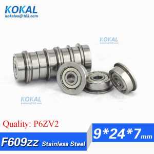 [SF609ZZ-P6]Free Shipping 10pcs ABEC-5 Stainless Steel flange ball bearing SF609ZZ SF609-2Z SF609Z 80019 9*24*7*27*1.5mm