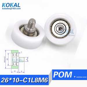 [LP26*10-C1L8M6]Free Shipping 10pcs cash-couting machine pulley wheel non-standard bearing wheel 6*26*10mm