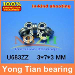 Molybdenum steel wire cutting through the wire guide wheels corrective straight WITH U groove bearings U683ZZ ABEC-5 3*7*3 mm