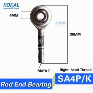 [SA4P/K] miniature seft-lubricating rod end bearing male thread right-hand Rod Ends joint bearing inner 4mm POSA4 SA4T/K