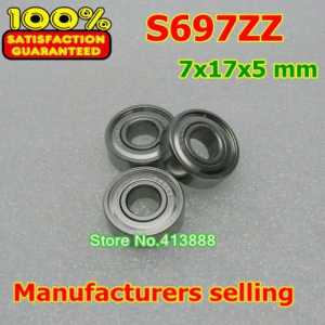 500pcs free shipping  SUS440C environmental corrosion resistant stainless steel deep groove ball bearings S697ZZ 7*17*5 mm