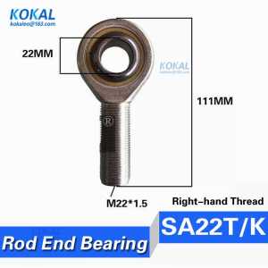 [SA22T/K] STAINLESS STEEL fish eye right-hand male thread inner metric rod ends joint bearing SSA22T/K POSA22 SSAKB-22F rod ends