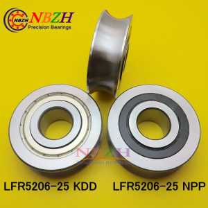 25 MM track LFR5206-25 NPP LFR5206 KDD R5206-25 2RS Groove Track Roller Bearings 25*72*23.8 mm  Precision double row balls