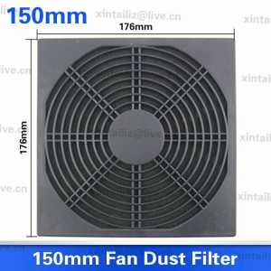 [Filter-150mm] Free shipping 5PCS hot sale ABS black three in one structure dust net filter 150*150 fan net 6inches fan filter