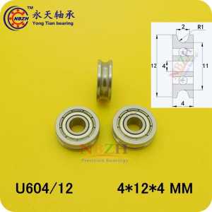 10pcs ABEC-1 4mm Walking guide rail groove U groove 604UU 4*12*4mm 3D printer dedicated feeding roller bearings U604/12 U604ZZ
