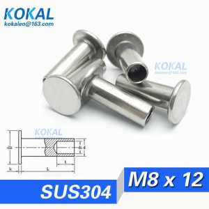 [P304-M8*12]20PCS Free Shipping SUS304 stainless steel Screw Series thin head semitubular rivets M8*12mm rivets