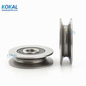 [U1250-13] 1PCS high loading Gcr15 U/V machine groove sliding roller wheel for machine pulley outer diameter 50mm steel roller