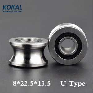 [U0822-13J]1PCS high loading inner 8mm pulley rail steel ball bearing wheel roller tools guide pulley 0822UU