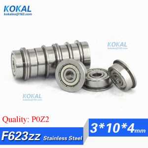 [SF623ZZ-P6]Free Shipping 10pcs stainless Steel ABEC-5 flange bushing ball bearing F623zz R-1030ZZ F623 F623-2z 3*10*4
