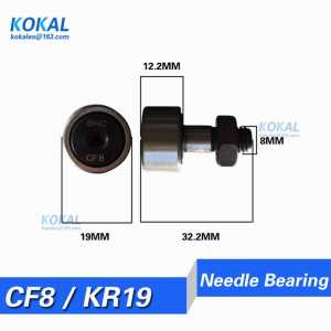 [CF8]high quality 1PCS Chrome Steel KR19 KRV19 CF8 Cam Follower Needle Roller Bearing M8*1.25mm Wheel And Pin Bearing