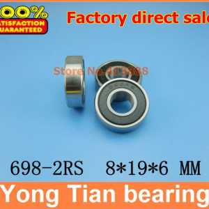 500pcs free shipping The Rubber sealing cover  Thin wall deep groove ball bearings 698-2RS 8*19*6 mm