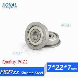 [CF627ZZ-P2]Free Shipping 10pcs Chrome Steel Gcr15 flange bushing ball bearing F627-2Z F627zz F627 7*22*7*25*1.5mm