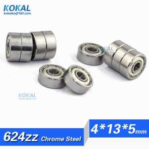 [CM624ZZ]Free Shipping 10pcs P0 level ABEC-1 type deep groove 624 624zz 624-2ZZ inner 4mm minitype ball bearing 4mm*13mm*5mm