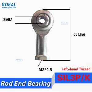 [SI3P/K] miniature Rod Ends Joint Bearing with left-hand female thread on ptee-matallic fabric SIL3T/K PHSAL3 ROD END