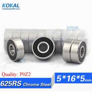 [CM625RS-P2]Free Shipping 10pcs ABEC-3 Gcr15 chrome steel ball bearing steel 5*16*5mm bearing 625RS 625-2RS bearing