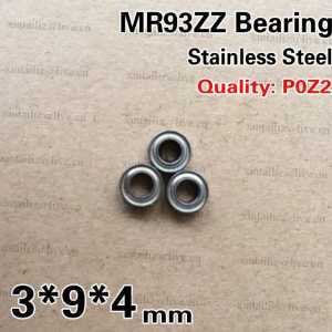 [SMR93ZZ-P2]Free Shipping 10pcs stainless steel ABEC-5 level china ball bearing SMR93ZZ SMR93-2Z miniture bearing 3*9*4