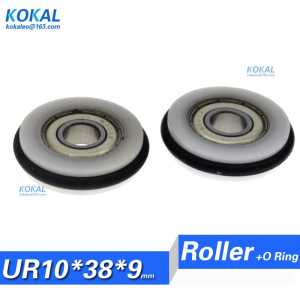 1pcs hot sale non-standard 6000zz 6000z ball bearing o ring rubber wheels inner diameter 10mm outer diameter 38mm pulley bearing