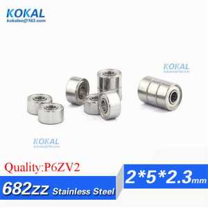 [SS682ZZ-P6]Free Shipping 10pcs 2*5*2.3 stainless steel inner diameter 2mm S682ZZ L520 stainless steel bearing