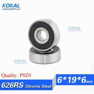 [CM626RS-P0]Free Shipping 10pcs 626-2RS 626RS chrome steel ball bearing 6mm*19mm*6mm inner diameter 6mm