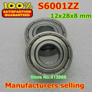 500pcs/lot free shipping SUS440C environmental corrosion resistant stainless steel deep groove ball bearings S6001ZZ  mm