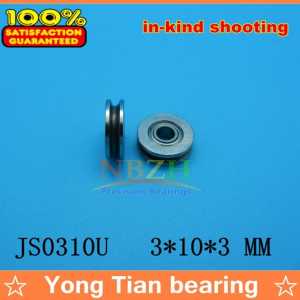 High quality through the wire guide wheels corrective straight with  623U 3*10*3 mm  U groove bearings U0310ZZ  JS0310U ABEC-5