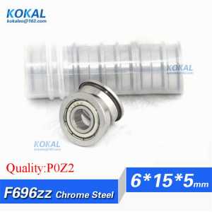 [CF696ZZ-P2] 10pcs chrome steel Gcr15 flange bushing furniture fitting groove ball bearing F696zz F696-zz F696 6*15*5*17*1mm