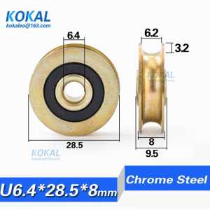 [U0628.5-8]10PCS high quality U groove type pneumatic power tool flute ball bearing pulley 6*28*8mm 0628UU
