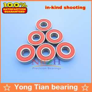Free shippingBall bearings 608-2RS  8X22X7 mm 608RS ABEC-9 10pcs  Red plastic cover