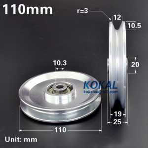 [Al-110] High loading Bearing Pulley 110mm 4.33inches 4.33" Aluminium alloy  Pulley Wheel Cable Gym Universal Fitness Equipment