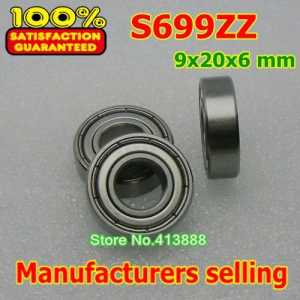 500pcs free shipping  SUS440C environmental corrosion resistant stainless steel deep groove ball bearings S699ZZ 9*20*6 mm