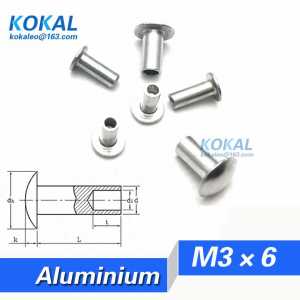 [AL-M3*6]100PCS Free Shipping M3 Series Aluminium flat round socket shank rivets M3*6mm Aluminium rivets