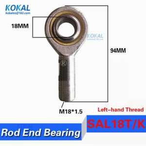 [SAL18T/K] high quality fish eye left-hand male thread inner 18mm metric rod ends joint bearing POSAL18 SALKB-18F rod ends