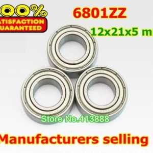 500pcs Free Shipping SUS440C environmental corrosion resistant stainless steel deep groove ball bearings S6801ZZ 12*21*5 mm