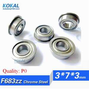 [CF683ZZ-P0]Free Shipping 10pcs chrome steel flange bushing bearing medical dental ball bearing F683zz F683-zz F683 3*7*3mm