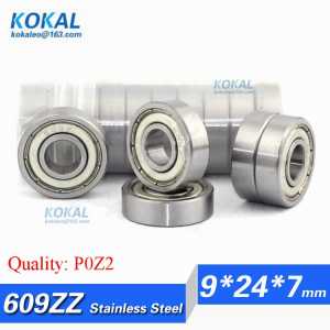 [S609ZZ-P2]Free Shipping 10pcs high quality ABEC-3 stainless steel 440C inner diameter 9mm outer diameter 24mm S609zz 609-2z 609