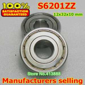 (1pcs) SUS440C environmental corrosion resistant stainless steel deep groove ball bearings S6201ZZ 12*32*10 mm