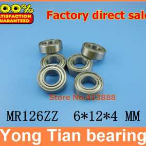 NBZH 500pcs/lot free shipping Wholesale Double Shielded Miniature Deep Groove Ball Bearings MR126ZZ 6*12*4 mm