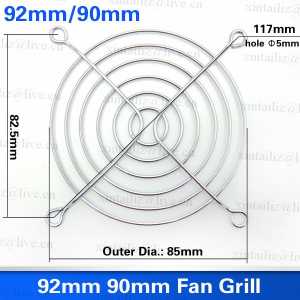 [Grill-90mm]10pcs Free shipping dustproof metal fan Grill 90mm*90mm fan 3.5inches dust grill filter