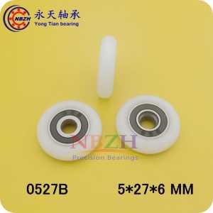 5*27*6mm shower room plastic pulley bearings/shower roller /plastic-covered mute bearing 0527B 5*27*6 mm free shipping